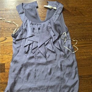 Adiva Gray Satin Top